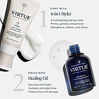 VIRTUE 6-in-1 Hair Styler, Sulfate Free Styling Cream with Heat Protection, Safe for All Hair Types, Color Safe