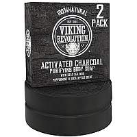 Viking Revolution Skin Cleaning Agent Activated Charcoal Soap For Men Wdead Sea Mud Body And Face Cleansercleansing Blackhea