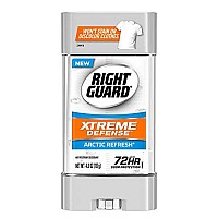 Right Guard Xtreme Defense Antiperspirant Deodorant Gel, Arctic Refresh, 4 Ounce (Pack Of 4)