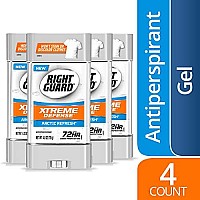 Right Guard Xtreme Defense Antiperspirant Deodorant Gel, Arctic Refresh, 4 Ounce (Pack Of 4)