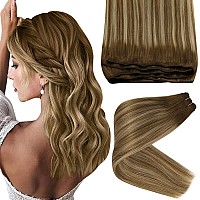 Sunny Sew In Extensions Human Hair Wefts Balayage Real Hair Extensions Sew In Remy Weft Hair Extensions Real Human Hair Chestnut