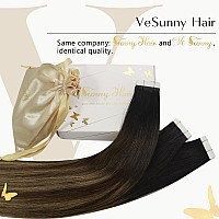 Ve Sunny Tape In Extensions Black Ombre Tape In Hair Extensions Human Hair Balayage Hair Extensions Tape Ins Natural Black Ombre