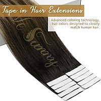 Ve Sunny Tape In Extensions Black Ombre Tape In Hair Extensions Human Hair Balayage Hair Extensions Tape Ins Natural Black Ombre