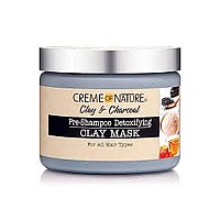 Creme of Nature Clay & Charcoal Pre-Shampoo Detoxifying Clay Mask For All Hair Types, 11.5 Fl Oz (Pack of 1)