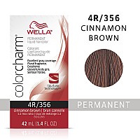 WELLA Color Charm Permanent Liquid Hair Color for Gray Coverage, 4R Cinnamon Brown