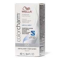 Wella Color Charm Permanent Liquid Hair Color For Gray Coverage, 050 Cooling Violet, 1.4 Oz