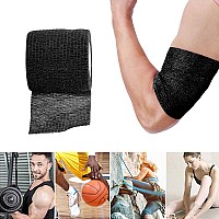 Tattoo Grip Cover Wrap Yuelong 24Pcs 2 X 5 Yards Black Disposable Cohesive Tattoo Grip Tape Wrap Elastic Bandage Rolls Self