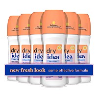 Dry Idea Roll-On Deodorant & Antiperspirant | 2X Longer Sweat Protection | 72-Hour Odor Protection | Gentle On Skin | Fresh Linen Scent, 3.25 Oz. (6 Count)