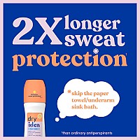 Dry Idea Roll-On Deodorant & Antiperspirant | 2X Longer Sweat Protection | 72-Hour Odor Protection | Gentle On Skin | Fresh Linen Scent, 3.25 Oz. (6 Count)