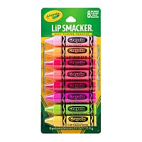 Lip Smacker Crayola Lip Balm Party Pack 8 Count, Cotton Candy, Orange, Sherbert, Watermelon, Berry, Apple, Banana