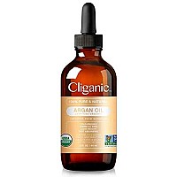 Cliganic Organic Argan Oil, 100% Pure - for Hair, Face & Skin | Cold Pressed Carrier Oil