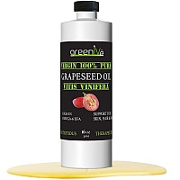 Greenive Grapeseed Oil Organically Grown 100 Pure Cold Pressed Light Flavor High Tempurature Cooking 16Oz