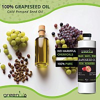 Greenive Grapeseed Oil Organically Grown 100 Pure Cold Pressed Light Flavor High Tempurature Cooking 16Oz