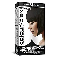 Smart Beauty Black Hair Dye Permanent with Plex Anti-Breakage Technology that Protects Rebuilds Restores Hair Structure, Permanent Hair colour, Black Hair Dye, Vegan,cruelty Free