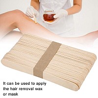 Wax Applicator Sticks, 100pcs Wooden Disposable Epilation Wax Tool Wax Waxing Wood Body Hair Removal Sticks Applicator Wax Spatulas Applicator for Mask Hair Remove Cream Ice Cream Stick