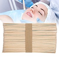 Wax Applicator Sticks, 100pcs Wooden Disposable Epilation Wax Tool Wax Waxing Wood Body Hair Removal Sticks Applicator Wax Spatulas Applicator for Mask Hair Remove Cream Ice Cream Stick