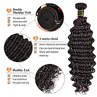 Brazilian Hair Deep Wave Bundles 100 Unprocessed Virgin Brazilian Human Hair Bundles Deep Wave Hair Extensions Natural Color 2