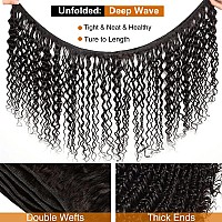 Brazilian Hair Deep Wave Bundles 100 Unprocessed Virgin Brazilian Human Hair Bundles Deep Wave Hair Extensions Natural Color 2