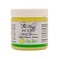 The Keys Sea Salt Scrub Exfoliating Body Scrub With Wooden Spoon Foot Scrub And Hand Scrub For Men Women Made With Pure Fl