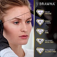 Brawna Pmu Supplies - Pre - Inked Mapping String For Eyebrow Microblading & Microshading - Premium Microblading String - Eyebrow Measuring Tool - Inked Thread