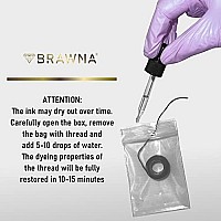 Brawna Pmu Supplies - Pre - Inked Mapping String For Eyebrow Microblading & Microshading - Premium Microblading String - Eyebrow Measuring Tool - Inked Thread