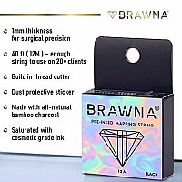 Brawna Pmu Supplies - Pre - Inked Mapping String For Eyebrow Microblading & Microshading - Premium Microblading String - Eyebrow Measuring Tool - Inked Thread