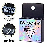 Brawna Pmu Supplies - Pre - Inked Mapping String For Eyebrow Microblading & Microshading - Premium Microblading String - Eyebrow Measuring Tool - Inked Thread