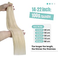 Youngsee Weft Hair Extensions Human Hair Blonde Straight Sew In Hair Extensions Platinum Blonde Human Hair Extensions Sew In Blo