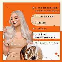 Full Shine Invisible Tape In Hair Extensions For Woman Remy Straight Hair Extensions Tape In 14 Inch Fashion Tape In Human Hair