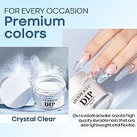 Azurebeauty Clear Dip Powder For Nails Essential Transparent Dipping Build Powder Crystal French Art Starter Manicure Beginner