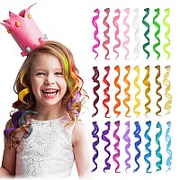 Dreamlover Hair Accessories for Girls, Colored Hair Extensions, Crazy Hair Day Accessories, Stocking Stuffers for Kids, 24 Pieces