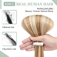 Rich Choices Tape In Hair Extensions Human Hair 40Pcs 100G Balayage Golden Brown Highlighted Bleach Blonde 100 Remy Hair Extens