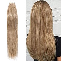 Rich Choices Tape In Hair Extensions Human Hair 40Pcs 80G Balayage Ash Blonde Highlighted Bleach Blonde 100 Remy Hair Extension