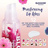 Blossom Scented Moisturizing Lip Gloss Tubes Infused With Real Flowers 03 Fl Oz9Ml Cherry