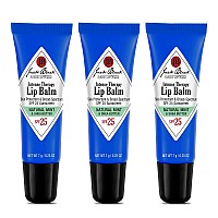 Jack Black Intense Therapy Lip Balm 025Oz Pack Of 3 Natural Mint Shea Butter Spf 25 Sun Protection Lip Moisturizer H