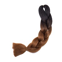 Benehair Ombre Braiding Hair 1 Bundle 24Inch Jumbo Braiding Hair Extensions High Temperature Synthetic Braid Hair Braiding Hair