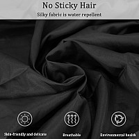 Exttlliy Chameleon Fabric Salon Smock Professional Hair Stylist Jacket Waterproof Haircut Cape Barber Apron Black Xl