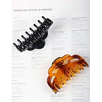 Accglory Medium Hair Claw Clips For Women Fine Hair Plastic Claw Clamps Clips In Set Arcblackbrownish Redm