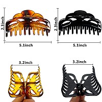 Accglory Large Hair Clips For Thick Hair Plastic Big Claw Clips Updo Hair Styling Accessories For Women Strong Hold Jumbo Hair J