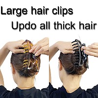 Accglory Large Hair Clips For Thick Hair Plastic Big Claw Clips Updo Hair Styling Accessories For Women Strong Hold Jumbo Hair J