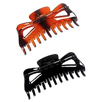 Accglory Large Hair Claw Clips For Long Thick Hair Women 5 Inches Big Plastic Claw Clamps 2Pcs In Set Hair Accessories Clips Bu