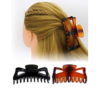 Accglory Large Hair Claw Clips For Long Thick Hair Women 5 Inches Big Plastic Claw Clamps 2Pcs In Set Hair Accessories Clips Bu