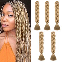 Benehair Ombre Braiding Hair 5 Bundleslot 24Inch Jumbo Braiding Hair Extensions High Temperature Synthetic Braid Hair Braiding