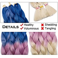 Benehair Ombre Braiding Hair 3 Bundleslot 24Inch Jumbo Braiding Hair Extensions High Temperature Synthetic Braid Hair Braiding