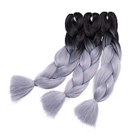 Benehair Ombre Braiding Hair 5 Bundleslot 24Inch Jumbo Braiding Hair Extensions High Temperature Synthetic Braid Hair Braiding