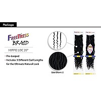 Multi Pack Deals Freetress Synthetic Hair Crochet Braids Hippie Loc 20 3Pack 1B