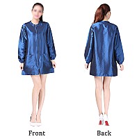 Exttlliy Chameleon Fabric Salon Smock Professional Hair Stylist Jacket Waterproof Haircut Cape Barber Apron Light Purple Xl