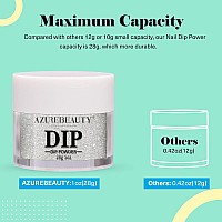 Azurebeauty Dip Powder Silver Glitter Color Gorgeous Sparkle Dipping Powder Shine Nail Art Starter Manicure Salon Diy At Home