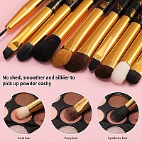 Docolor Eye Makeup Brushes 10Pcs Skull Printed Eyeshadow Makeup Brush Set Blending Concealer Eyebrow Eye Liners Premium Syntheti