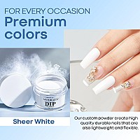 Azurebeauty Dip Powder Bright White Color Basic Nail Dipping Powder French Nail Art Starter Manicure Salon Diy At Home Odorfr